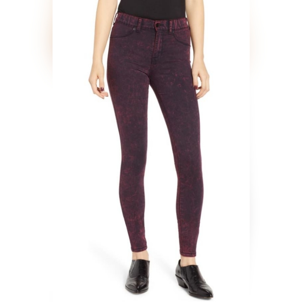 NWT Dr. Denim 'punk red' acid wash jeans - Picture 2 of 8